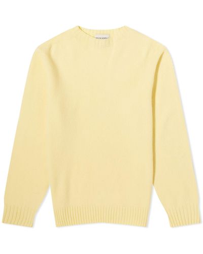 Officine Generale Seamless Crew Knit - Yellow