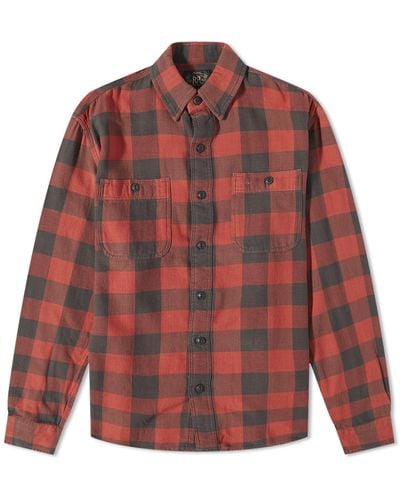 RRL Buffalo Check Pocket Shirt - Red