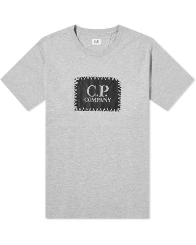 C.P. Company Label Logo T-Shirt - Grey