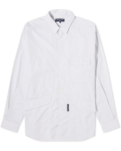 Comme des Garçons Stripe Multi Pocket Shirt - White