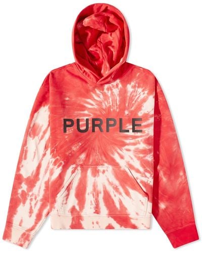 Purple Brand Brand Swirl Dye Hoody - Red