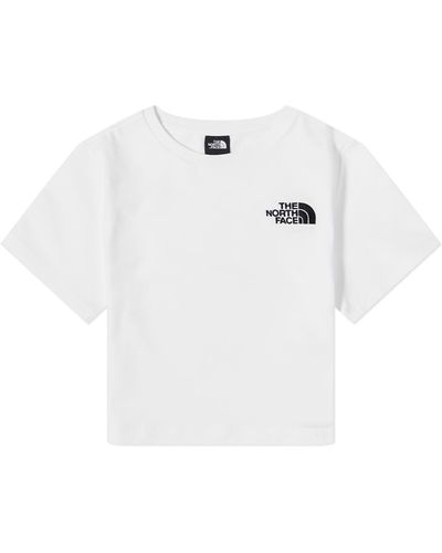 The North Face Cropped Short Sleeve T-shirt - White