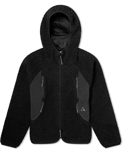 Roa Panel Sherpa Fleece Jacket - Black