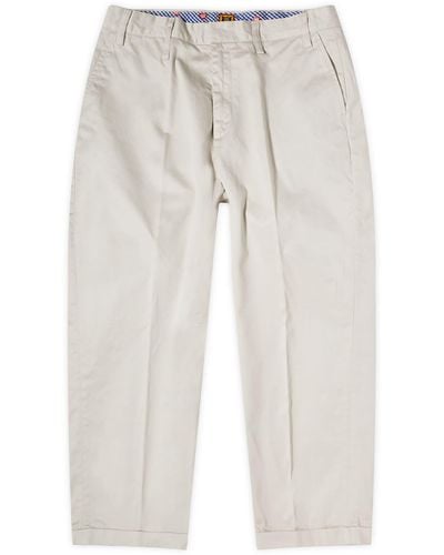 Human Made Wide Cropped Trousers - Natural