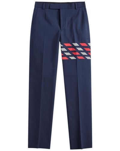 Thom Browne 4-Bar Unconstructed Mogador Trousers - Blue