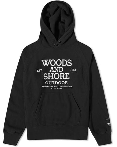 Engineered Garments Raglan Woods Hoodie - Black