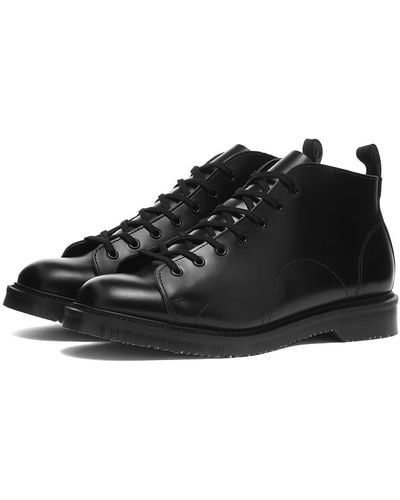 Fred Perry X George Cox Leather Monkey Boot - Black