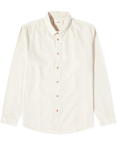 Folk Babycord Shirt - White