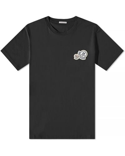 Moncler Double Badge T-Shirt - Black