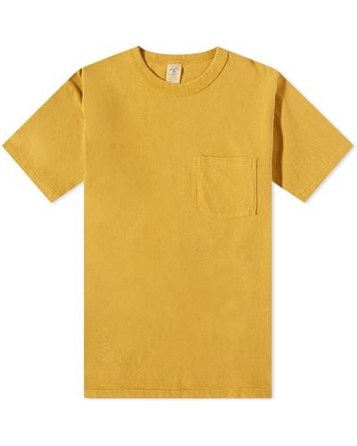 Velva Sheen Pigment Dyed Pocket T-Shirt - Yellow