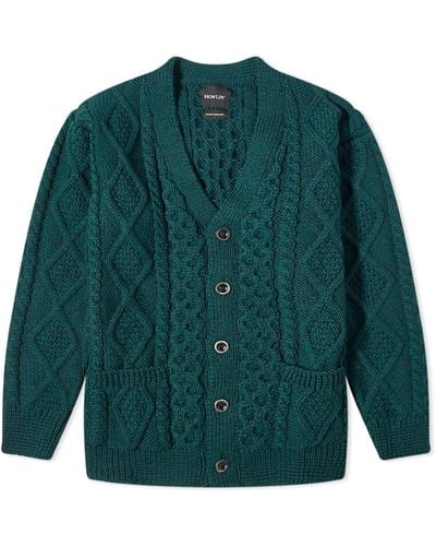 Howlin' Howlin' Blind Flowers Cable Cardigan - Green