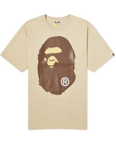 A Bathing Ape Big Ape Head T-Shirt - Natural