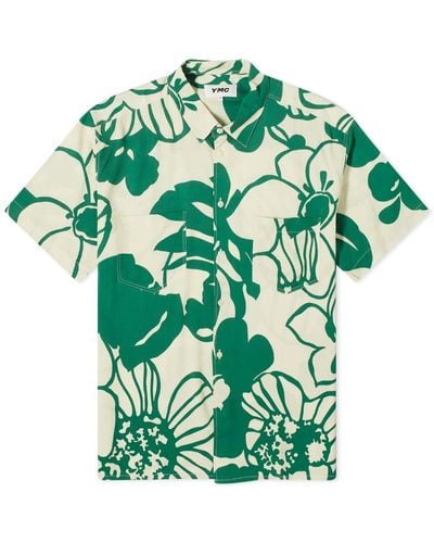 YMC Mitchum Short Sleeve Shirt - Green