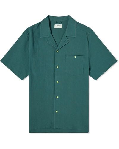 Percival Far Seersucker Vacation Shirt - Green