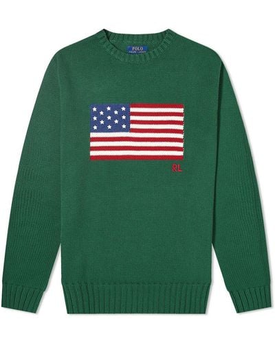 Polo Ralph Lauren Flag Intarsia Knit - Green