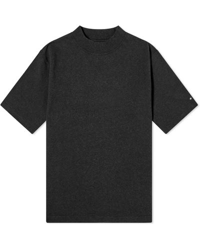 Snow Peak Recycled Cotton Heavy Mock Neck T-Shirt - Black