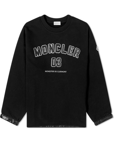 Moncler Logo Crew Neck Sweat - Black