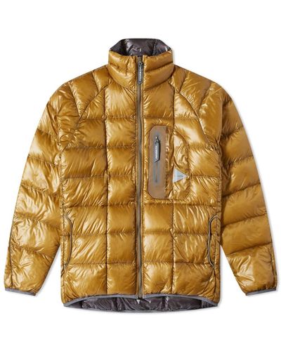 and wander Diamond Stitch Down Jacket - Multicolor