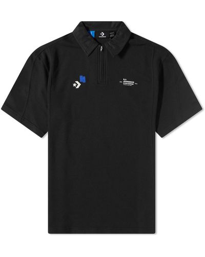Converse X Ader Error Zip Up Polo Shirt - Black