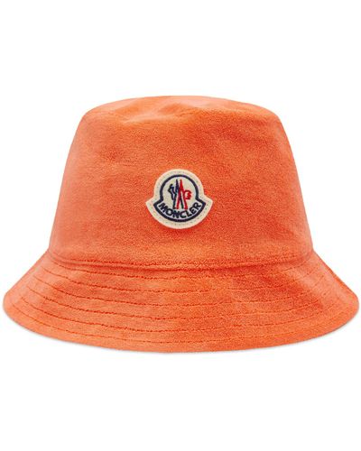 Moncler Logo Bucket Hat - Orange