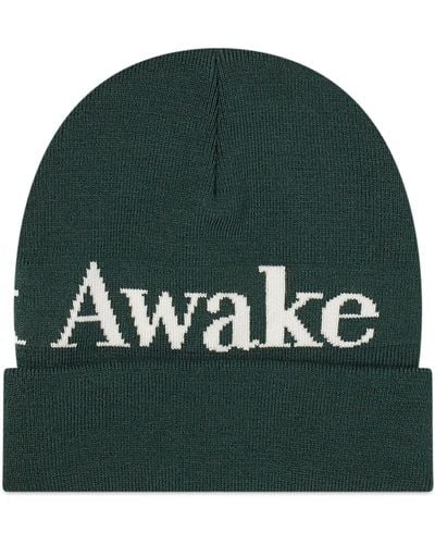 AWAKE NY Serif Logo Beanie - Green