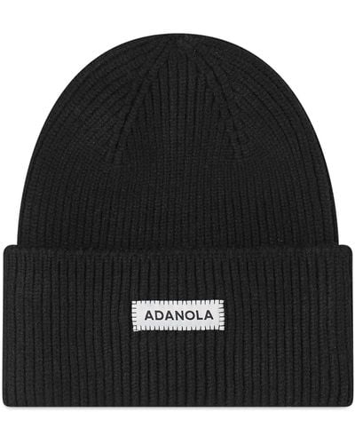 ADANOLA Knit Beanie - Black