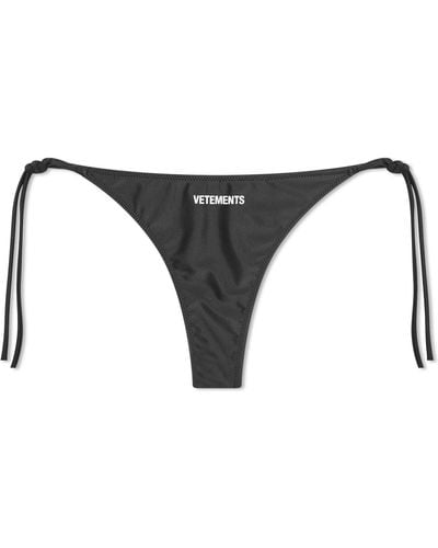 Vetements Logo Bikini Bottom - Grey