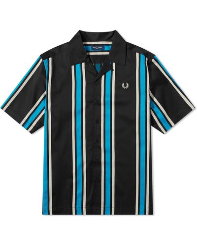 Fred Perry Stripe Vacation Shirt - Blue