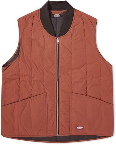 Dickies Premium Collection Quilted Vest - Red