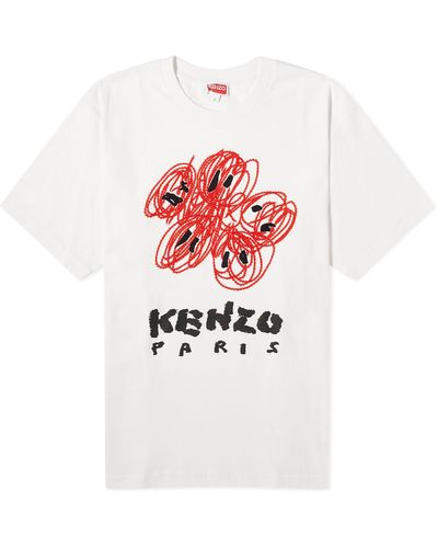 KENZO Drawn Varsity T-Shirt - White