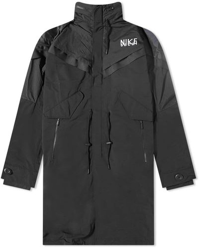 Nike Sacai Trench Coat Jacket - Black