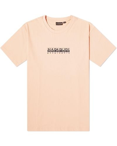 Napapijri Box Logo T-Shirt - Natural