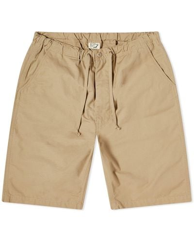Orslow New Yorker Cotton Shorts - Natural