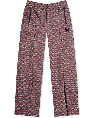 Needles Poly Jacquard Track Trousers - Red