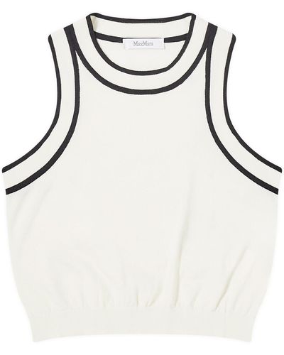 Max Mara Ruggero Knitted Vest Top - White