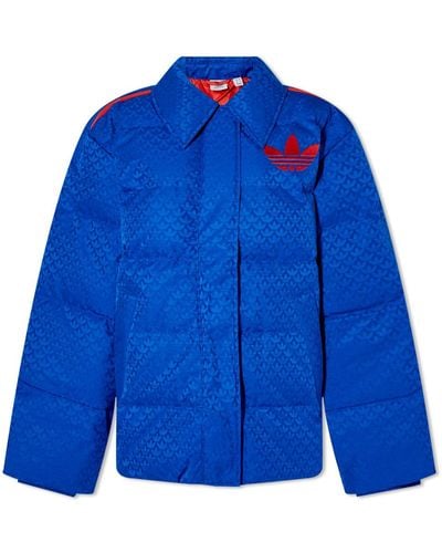 adidas Adicolor 70s Monogram Puffer Jacket - Blue