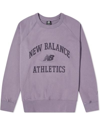 New Balance Athletics Varsity Fleece Crewneck - Purple