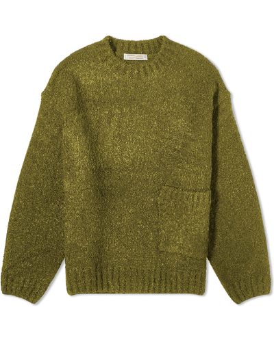 FRIZMWORKS Alpaca Boucle Pocket Sweater - Green