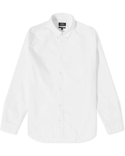 A.P.C. Edouard Button Down Logo Shirt - White
