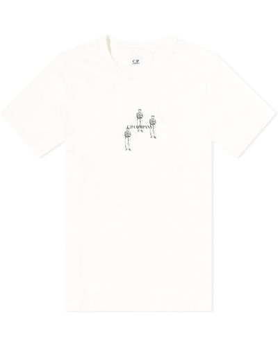 C.P. Company 30/1 Jersey Relaxed Graphic T-Shirt - White