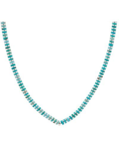 Mikia Heishi Beaded Necklace - Blue