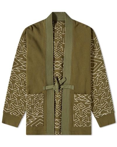 Maharishi Samurai Embroidered Jersey Kimono - Green