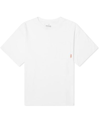 Acne Studios Extorr Pocket Label T-Shirt - White