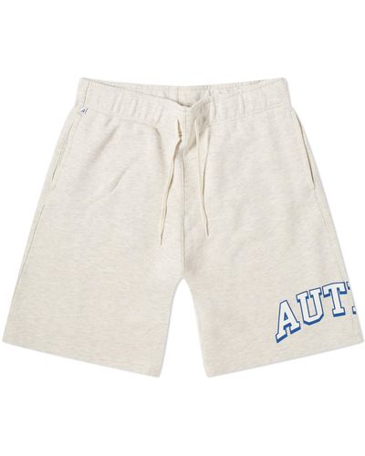 Autry Embossed Outline Logo Sweat Short - Natural