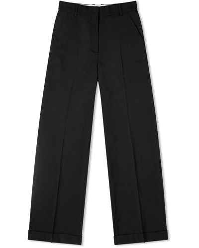 KENZO Kenzo Solid Tailored Trousers - Black