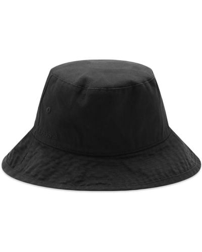 Acne Studios Brimmo Twill Logo Bucket Hat - Black