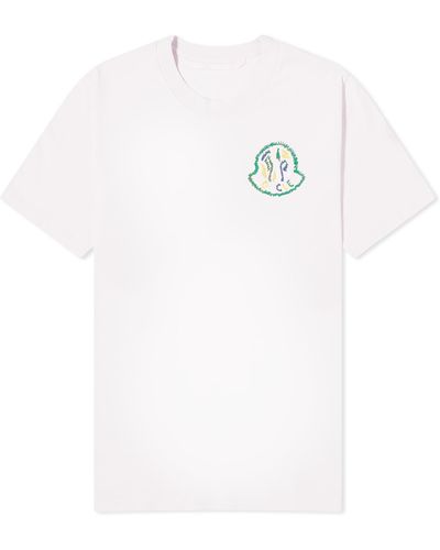 Moncler Embroidered Logo T-Shirt - Pink
