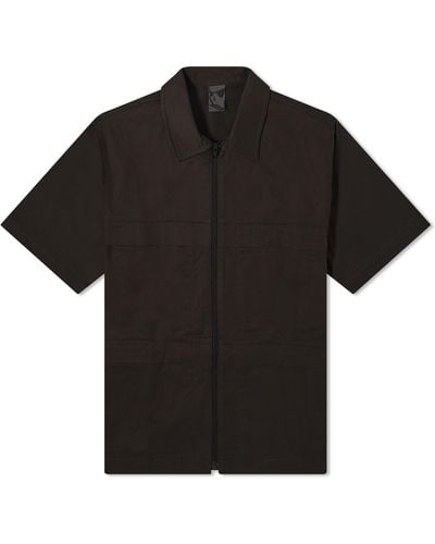GR10K 2 Way Zip Drill Shirt - Black
