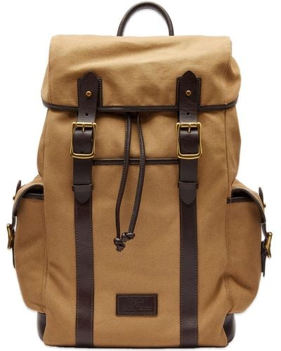 Polo Ralph Lauren Canvas & Leather Backpack - Brown