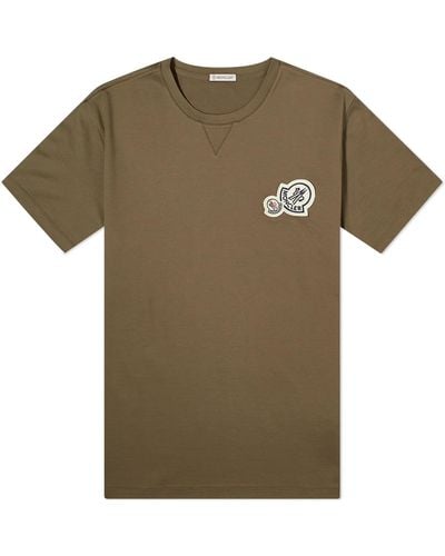 Moncler Double Logo T-Shirt - Green